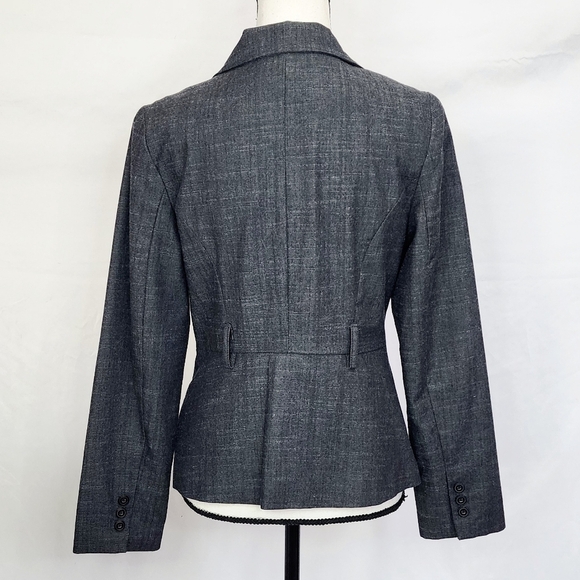 I.N. Studio Dark Grey Single Button Long Sleeve Blazer Jacket - Picture 2 of 5